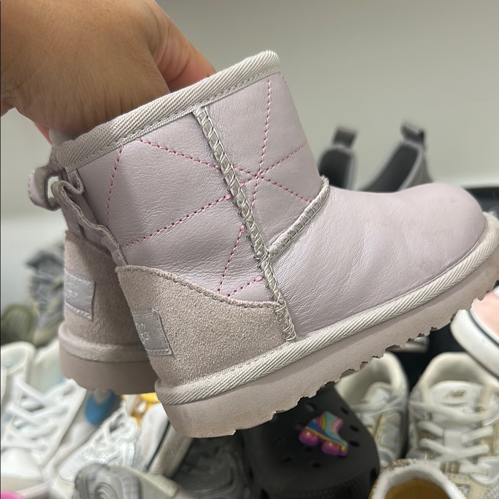 UGG Pink Quilted Ankle Boots